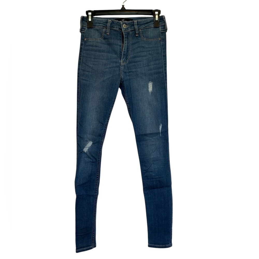 Hollister 3R high rise blue jean legging; W-26; L-28
